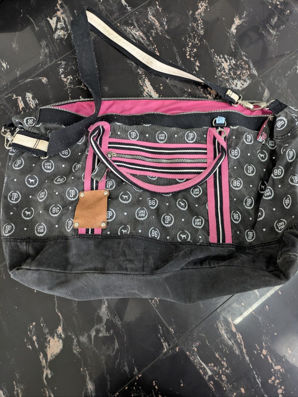 Vintage Victoria's Secret PINK Oversized Canvas Duffel Bag